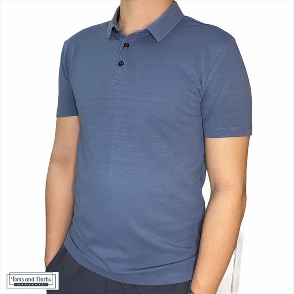 Frank and Oak Men’s Blue Button Down Polo - Picture 2 of 8